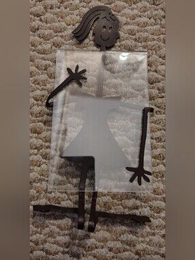 Dark Brown Metal Girl Photo Holder